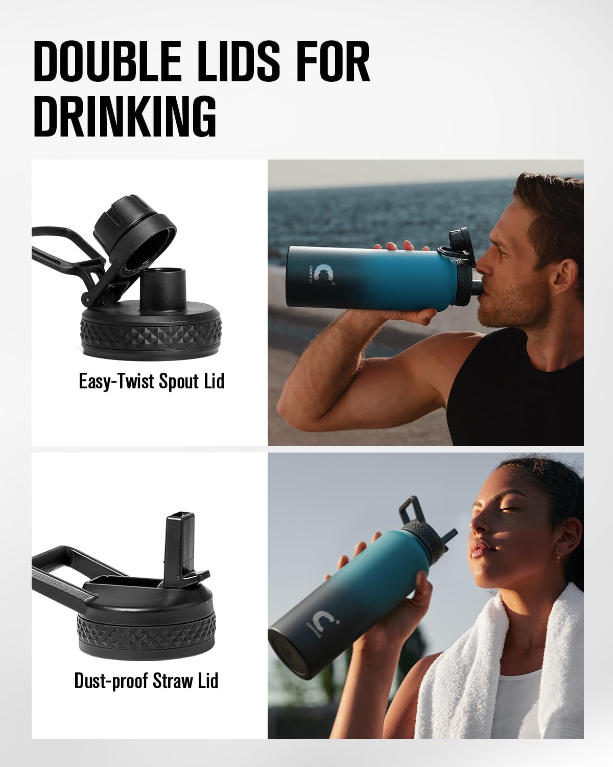 40 oz Stainless Steel Water Bottle With Sleeve