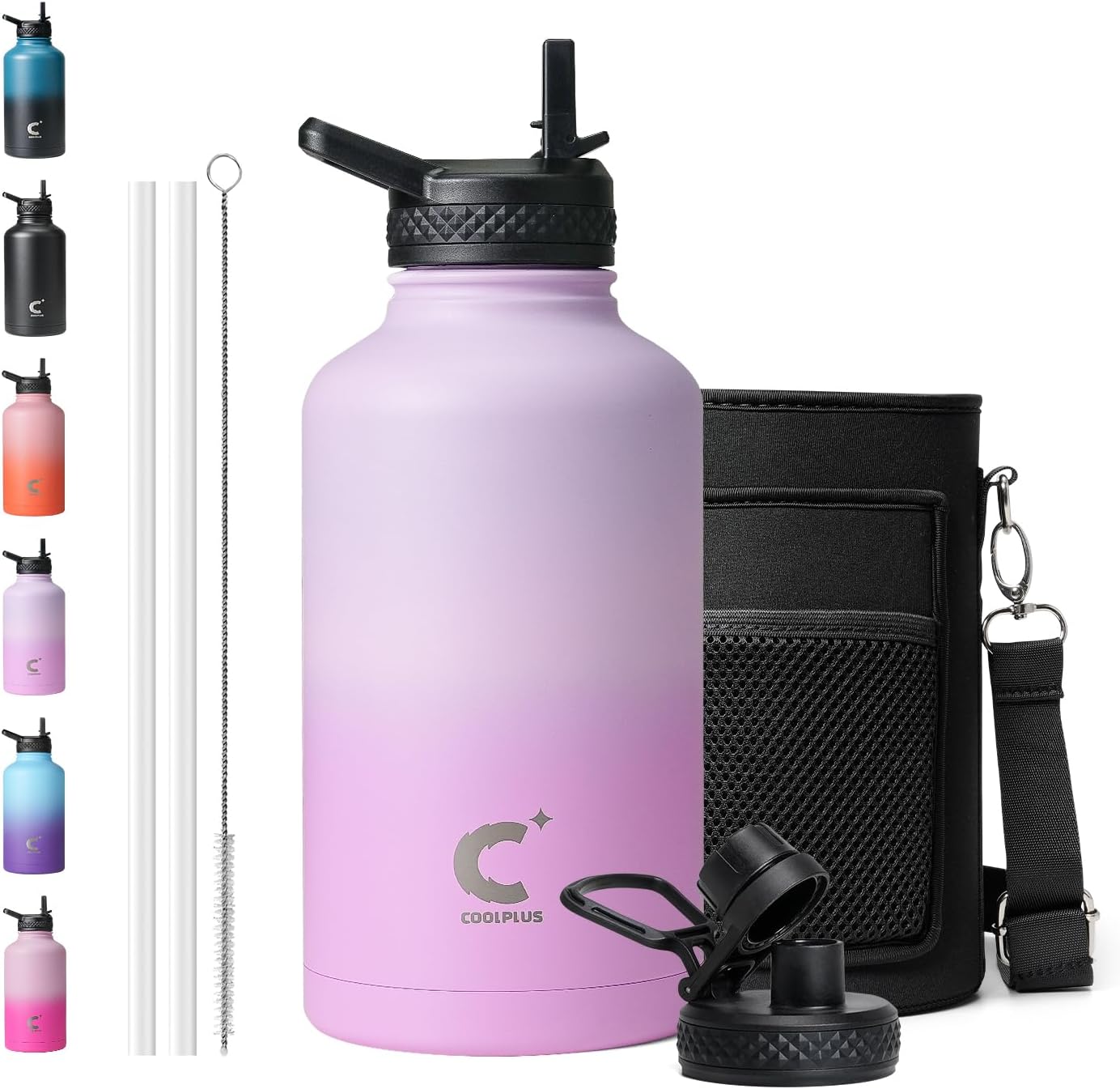 64 oz Stainless Steel Water Bottle With Sleeve