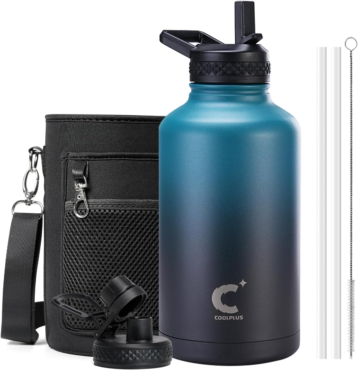 64 oz Stainless Steel Water Bottle With Sleeve