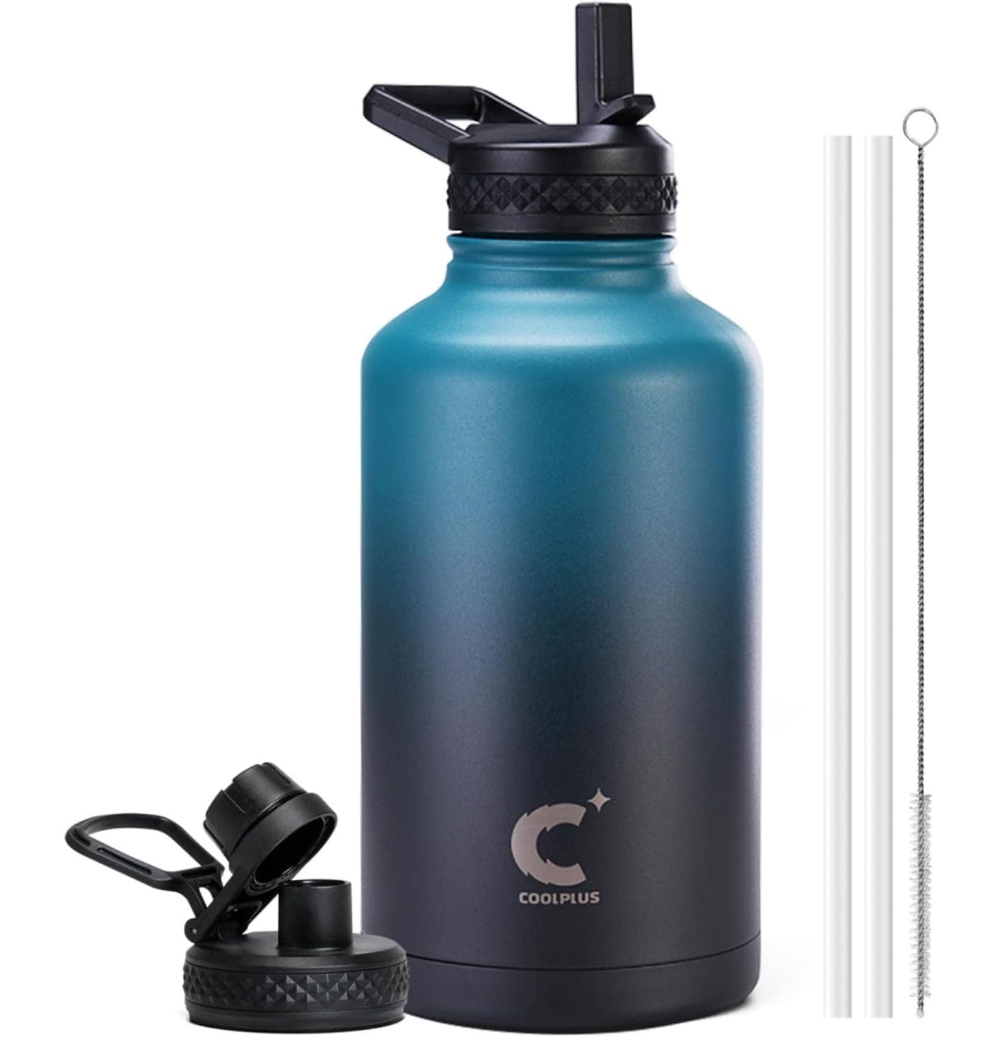 64 oz Insulated Water Bottle With Straw