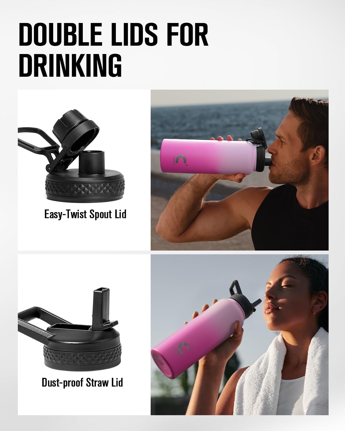 40 oz Stainless Steel Water Bottle With Sleeve