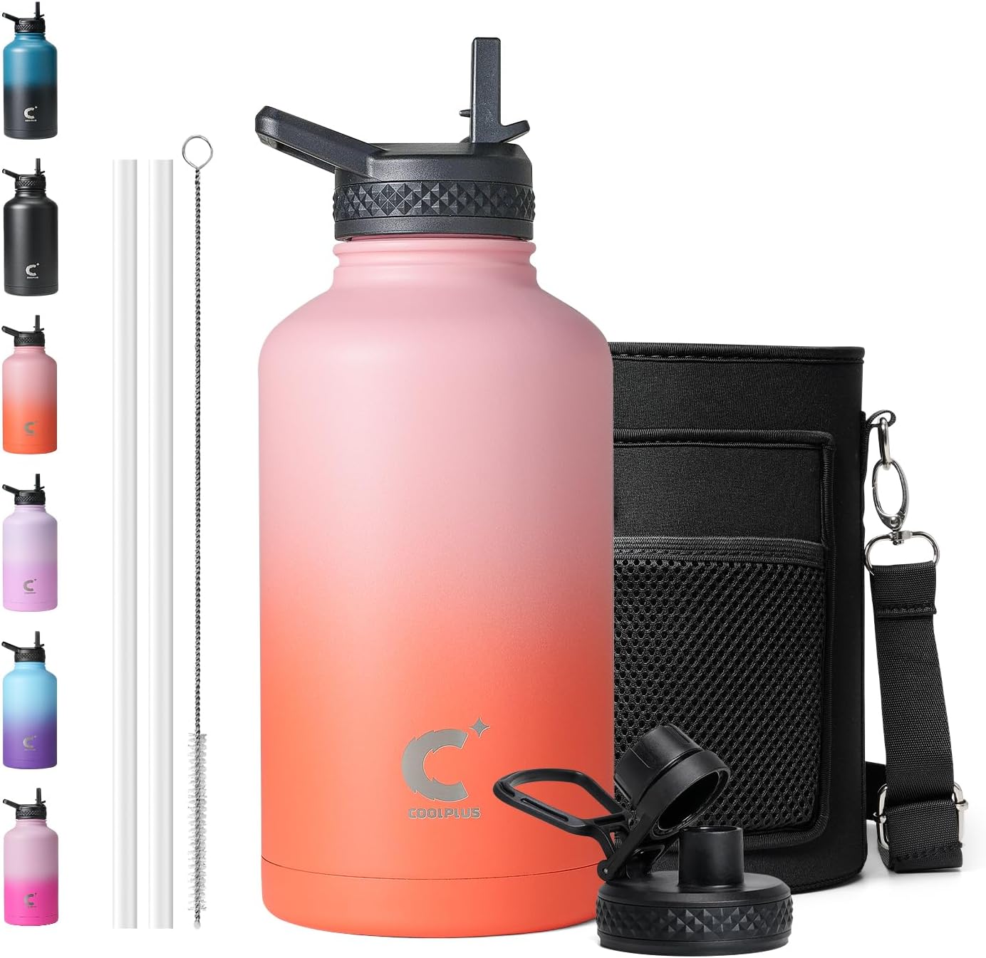 64 oz Stainless Steel Water Bottle With Sleeve