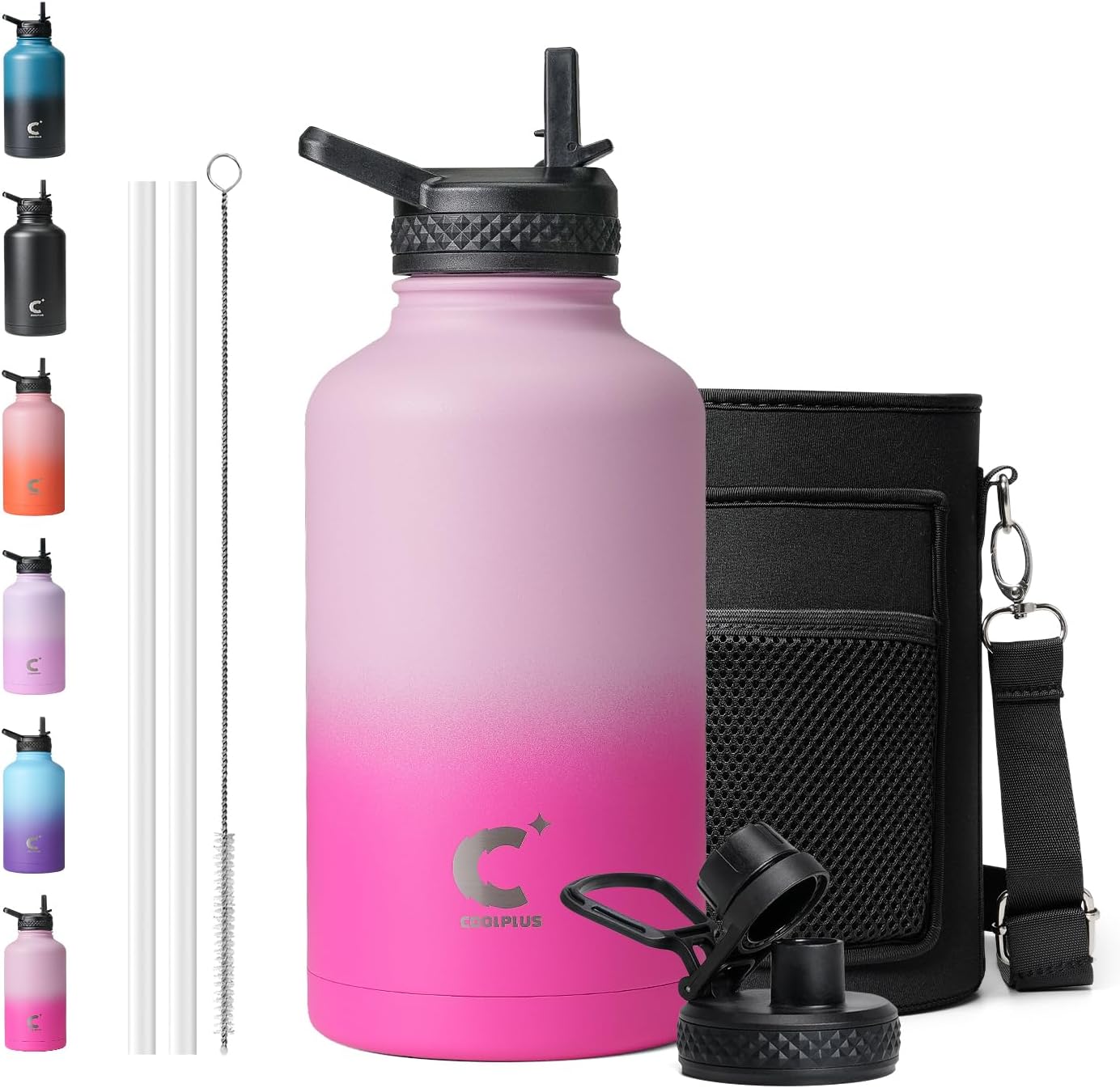 64 oz Stainless Steel Water Bottle With Sleeve