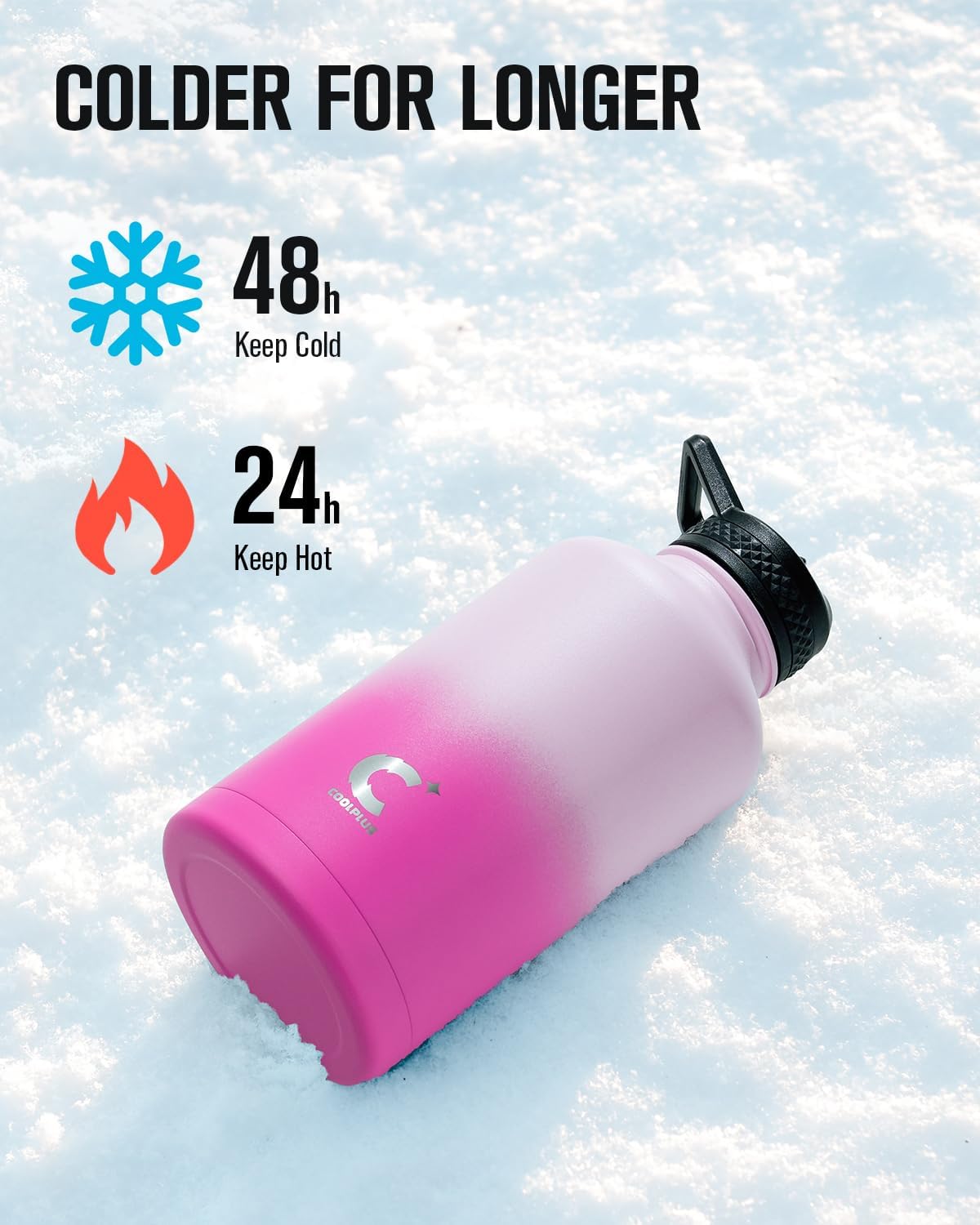 64 oz Stainless Steel Water Bottle With Sleeve