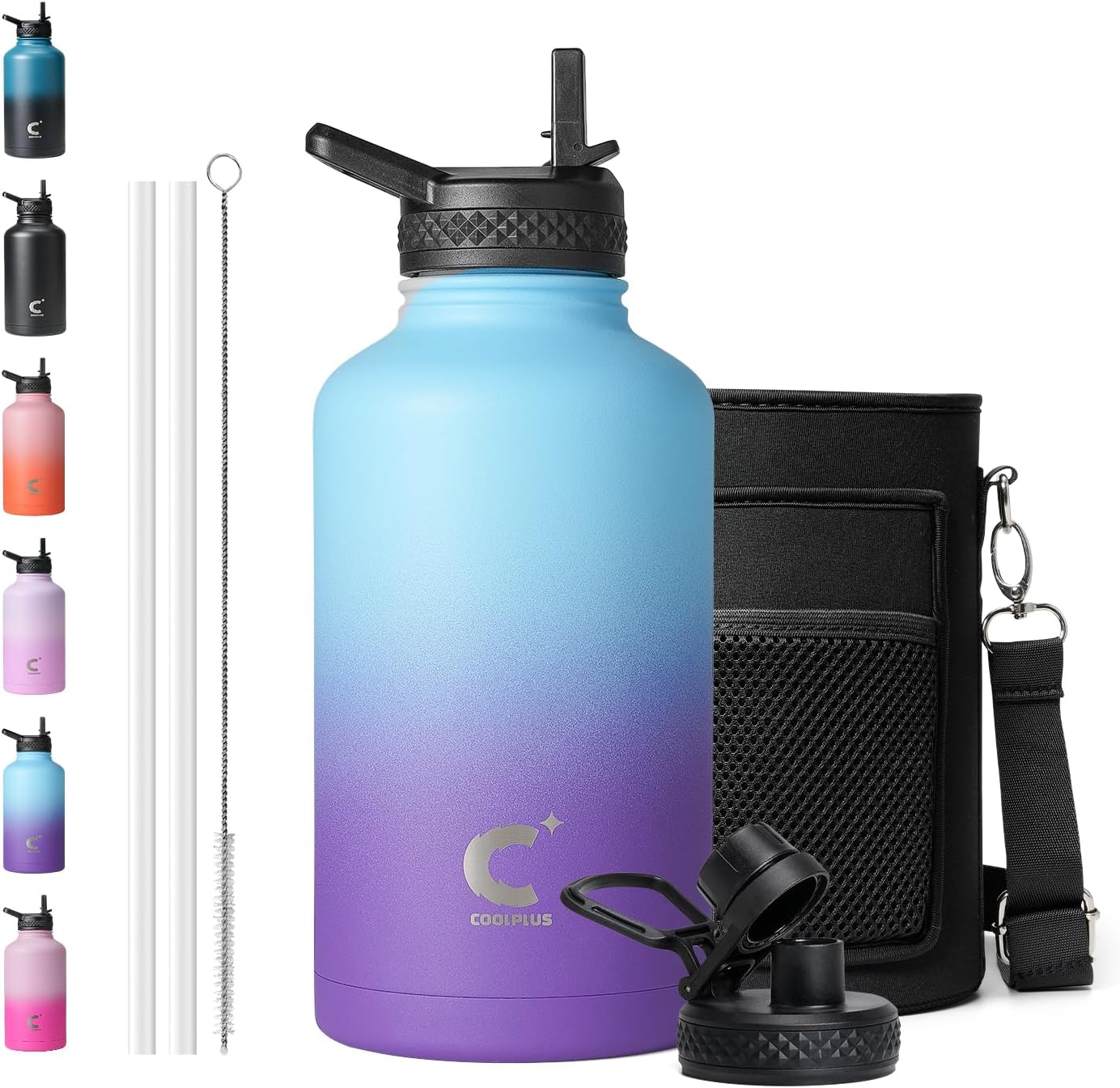 64 oz Stainless Steel Water Bottle With Sleeve