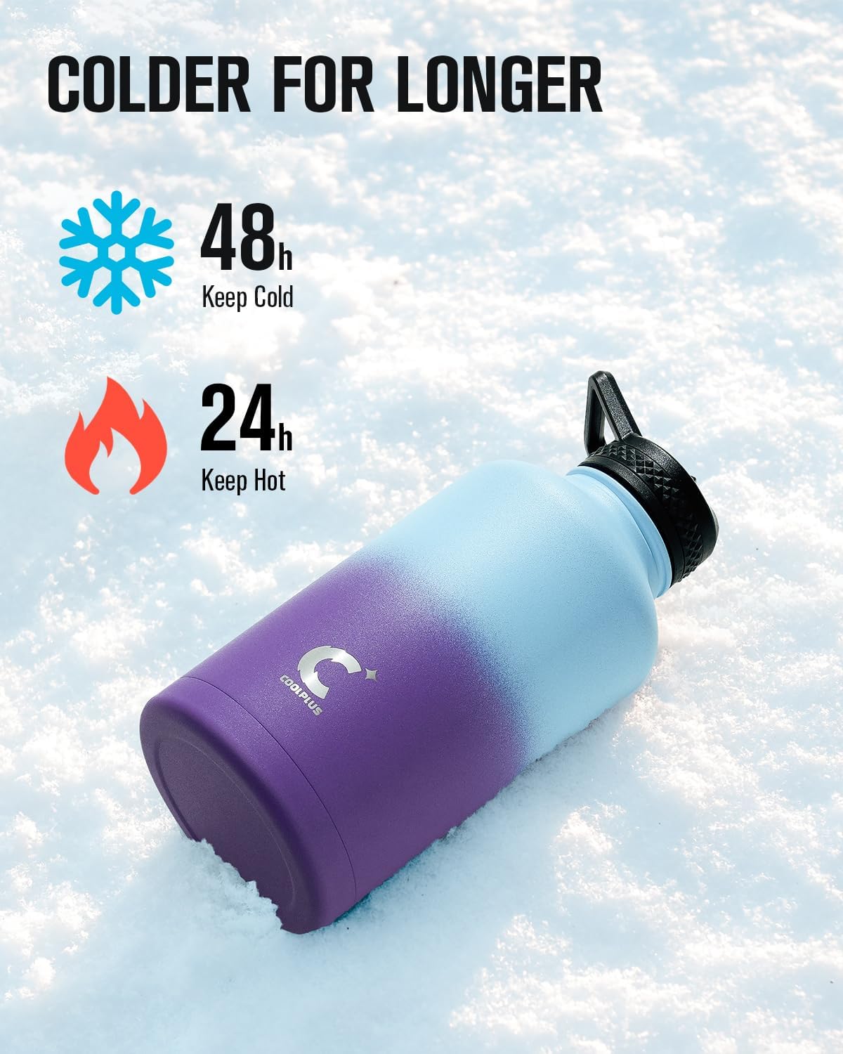 64 oz Stainless Steel Water Bottle With Sleeve