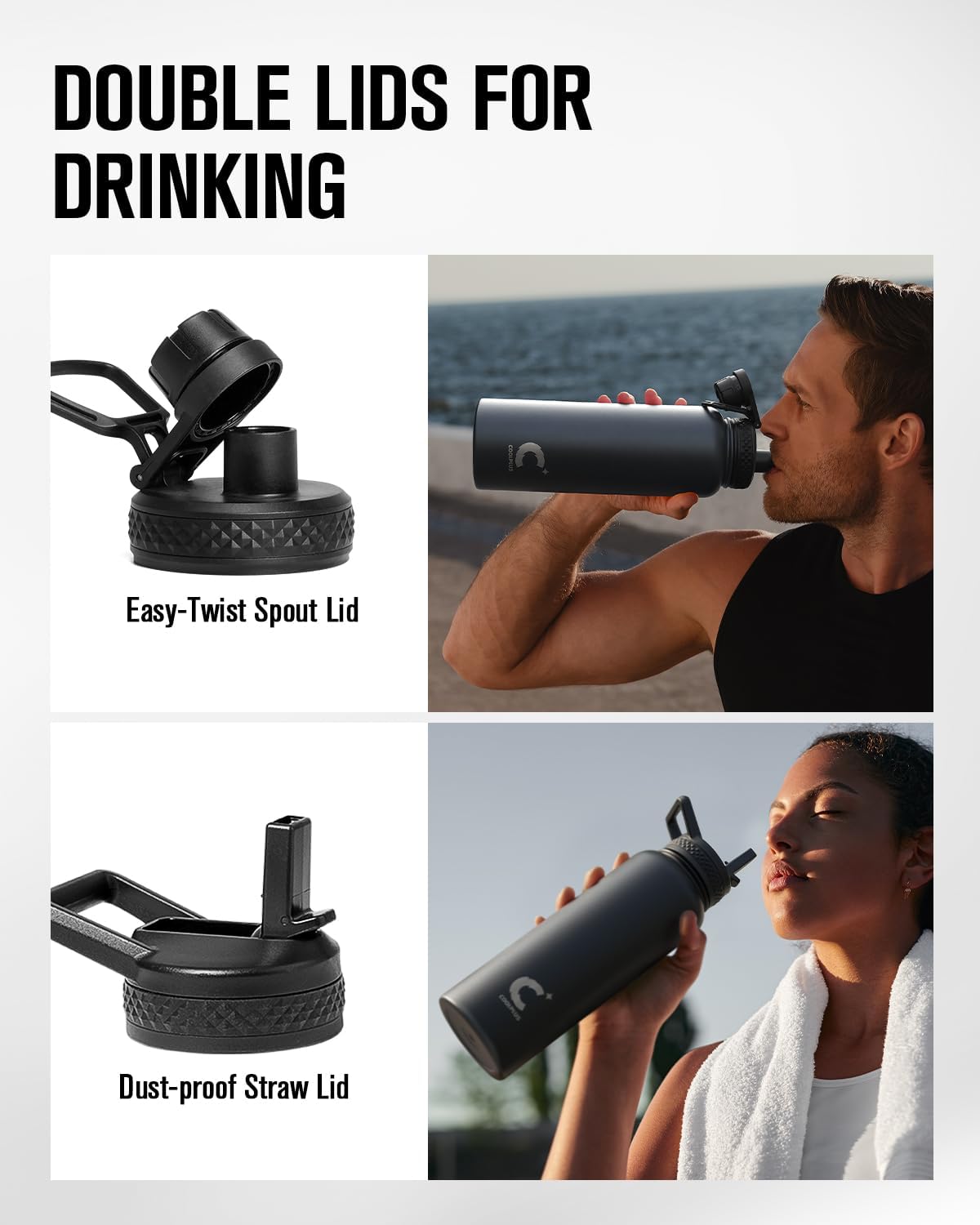 40 oz Stainless Steel Water Bottle With Sleeve