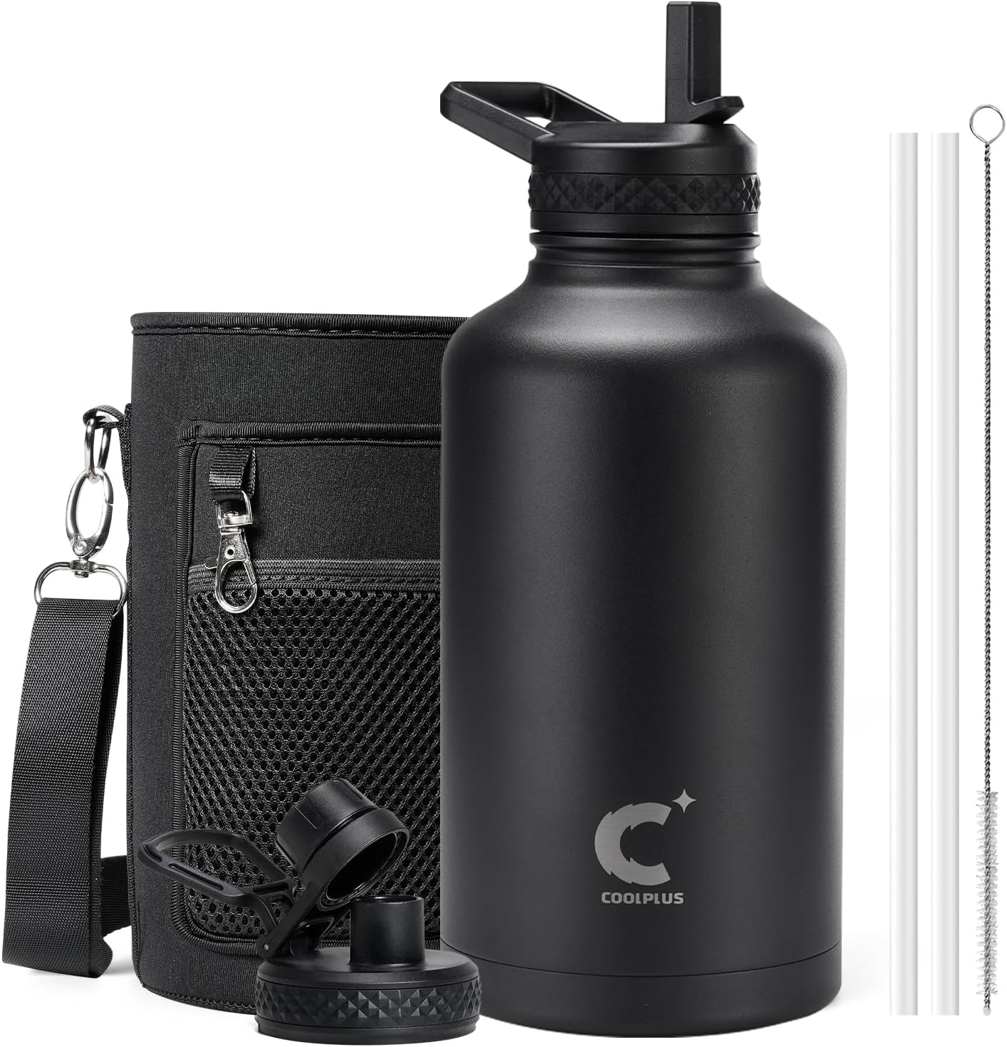 64 oz Stainless Steel Water Bottle With Sleeve