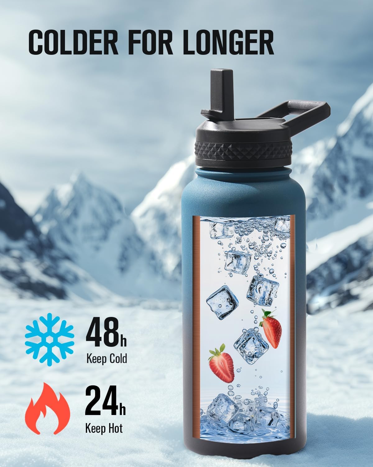 32 oz Stainless Steel Water Bottle With Sleeve