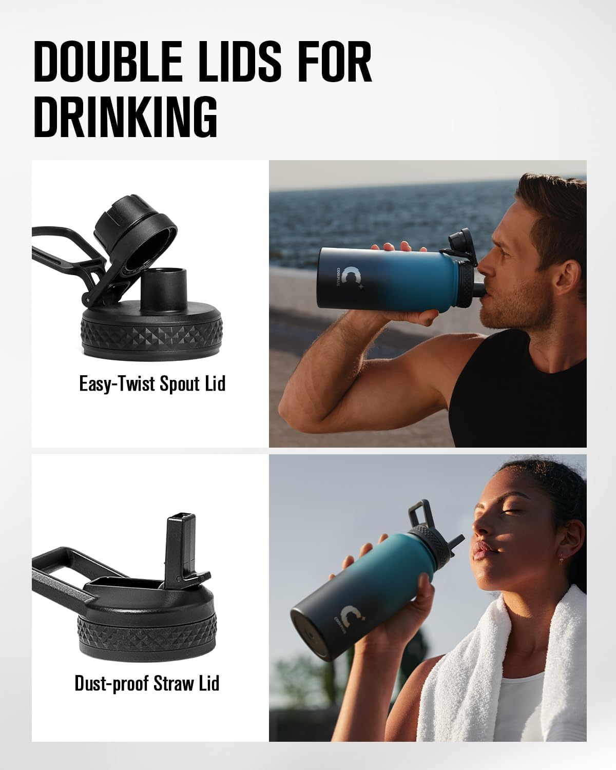 32 oz Stainless Steel Water Bottle With Sleeve