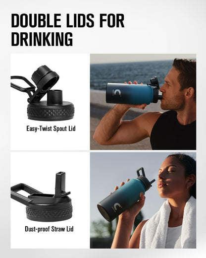 32 oz Stainless Steel Water Bottle With Sleeve