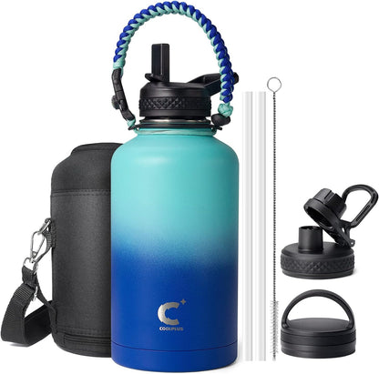 64 oz Insulated Water Bottle with Paracord