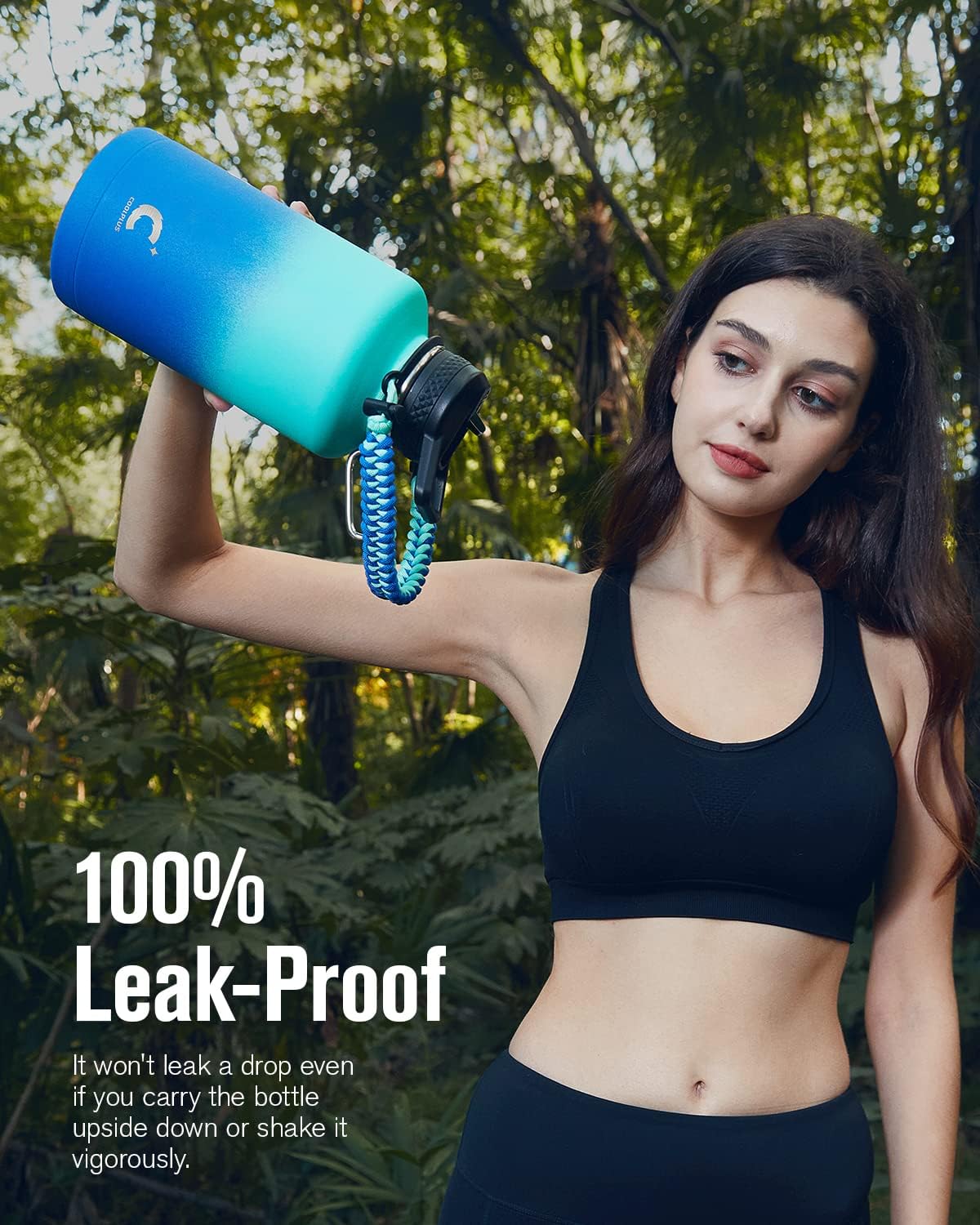 64 oz Insulated Water Bottle with Paracord