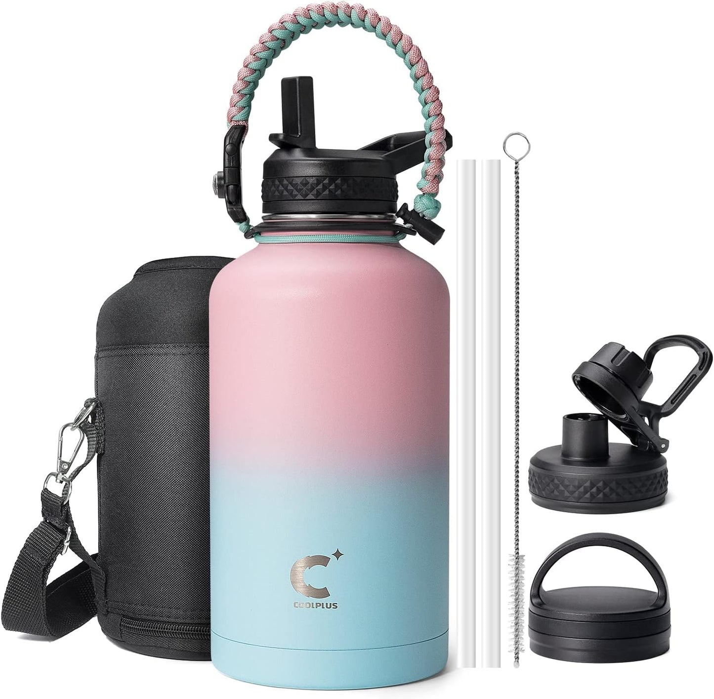 64 oz Insulated Water Bottle with Paracord