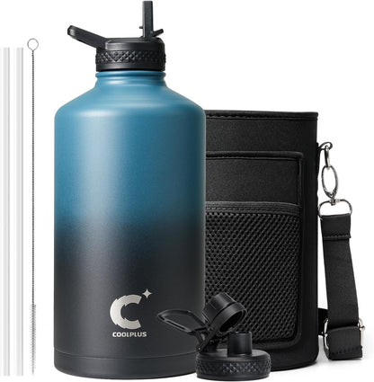 128 oz Stainless Steel Water Bottle With Sleeve