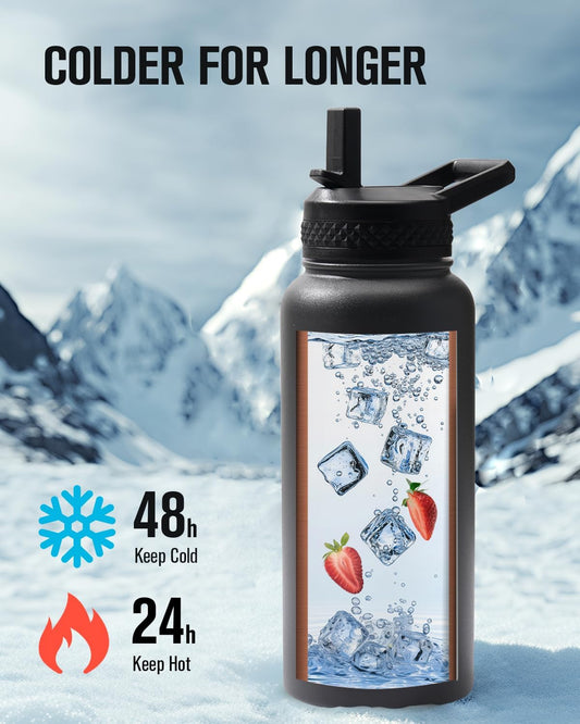 32 oz Stainless Steel Water Bottle With Sleeve