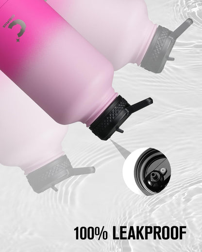 64 oz Stainless Steel Water Bottle With Sleeve