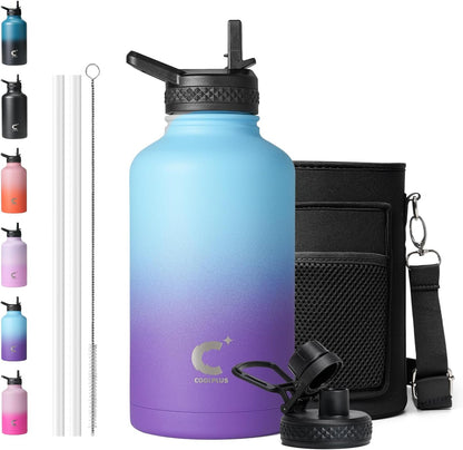 64 oz Stainless Steel Water Bottle With Sleeve