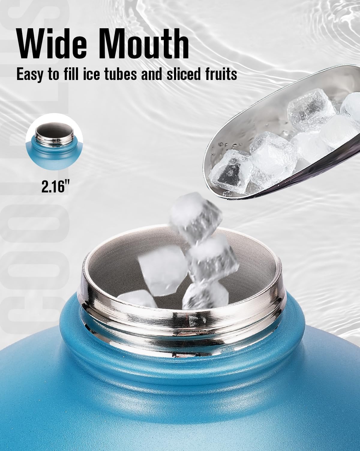 128 oz Stainless Steel Water Bottle With Sleeve