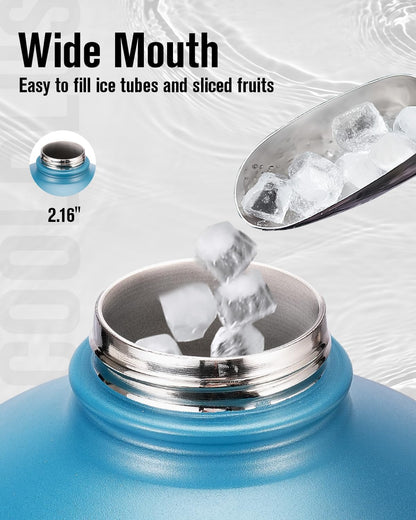 128 oz Stainless Steel Water Bottle With Sleeve