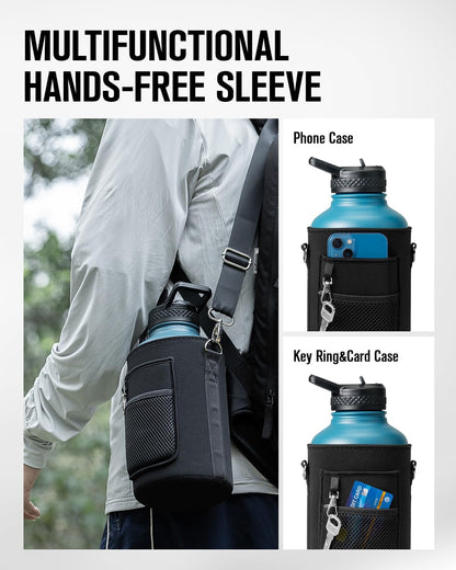64 oz Stainless Steel Water Bottle With Sleeve