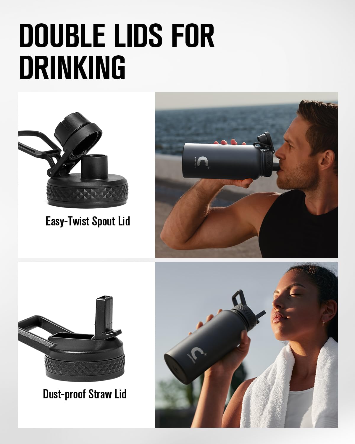 32 oz Stainless Steel Water Bottle With Sleeve