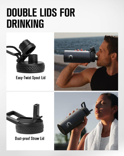 32 oz Stainless Steel Water Bottle With Sleeve