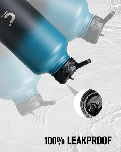 64 oz Stainless Steel Water Bottle With Sleeve