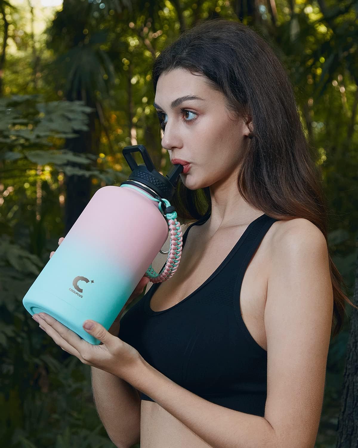 64 oz Insulated Water Bottle with Paracord