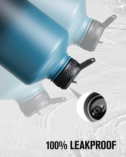 128 oz Stainless Steel Water Bottle With Sleeve