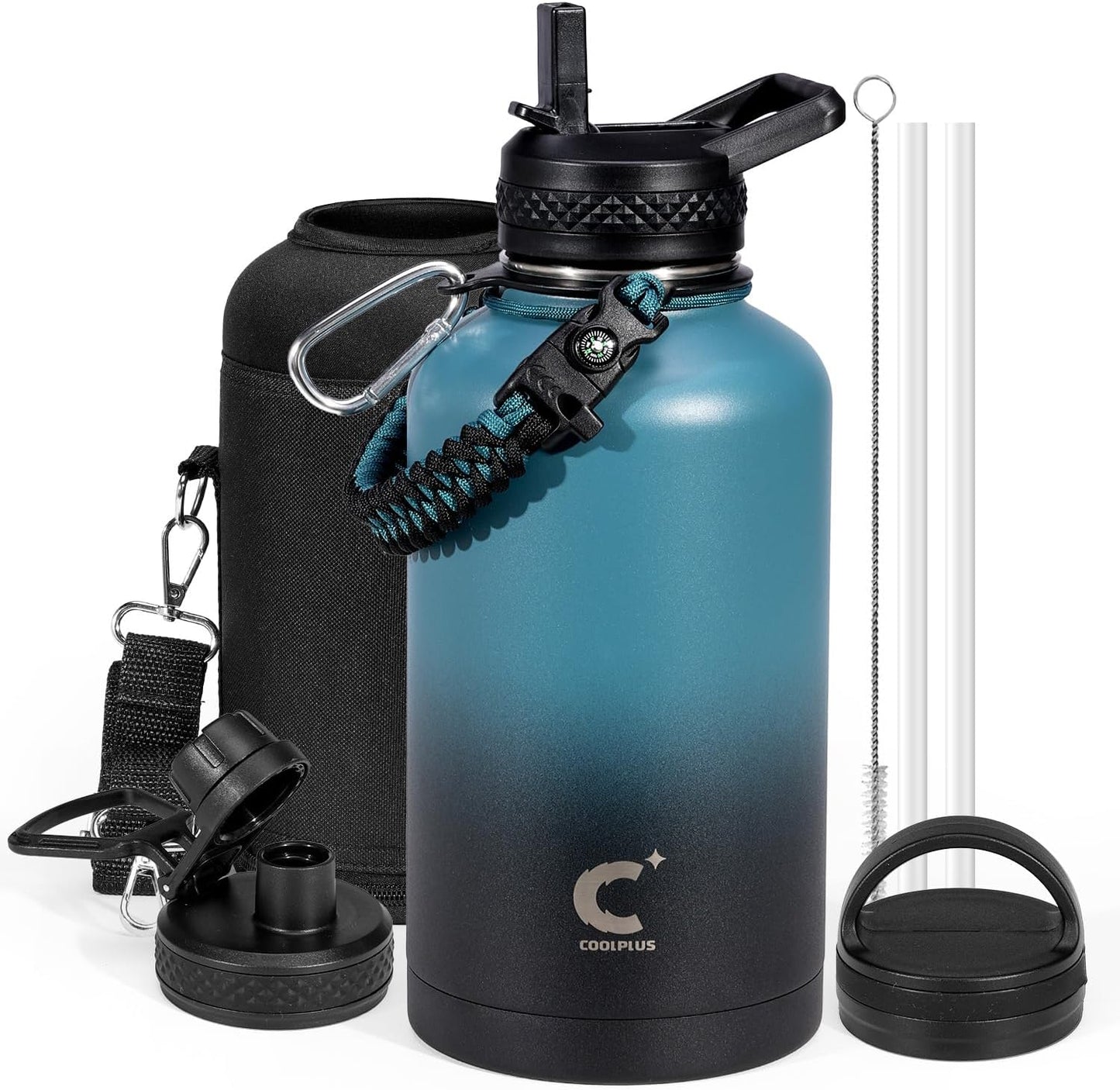 64 oz Insulated Water Bottle with Paracord